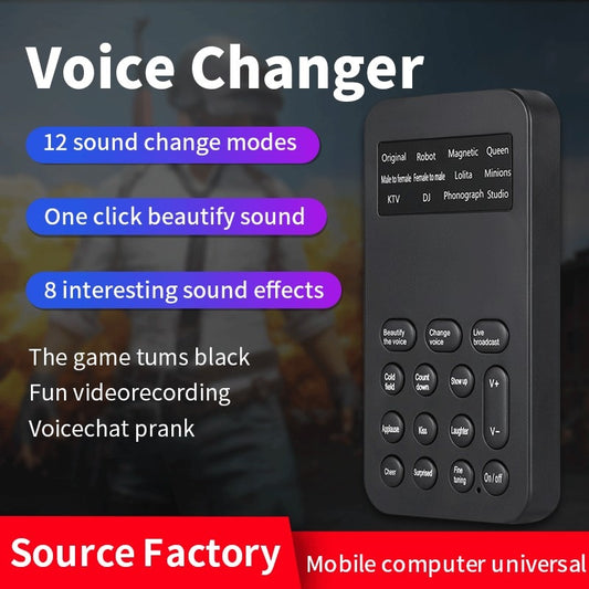 מכשיר לשינוי קול בעל 12 סוגי קול שונים